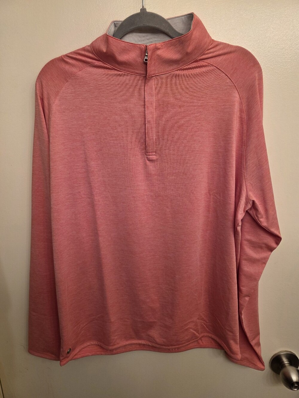 Peter Millar Stealth Performance 1/4 Zip - Red Pear